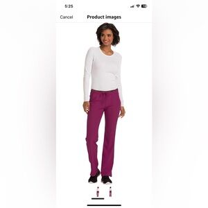 Heart soul break on through - small, tall scrub pants. Wine color